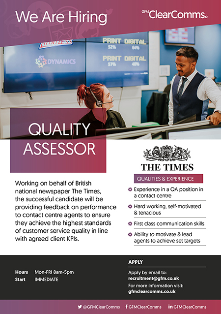 Quality Assessor - GFM ClearComms